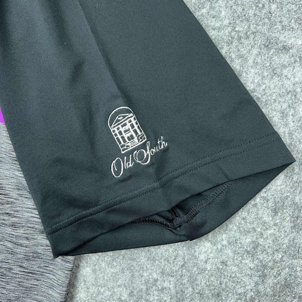 Footjoy Polo Shirt Men 2XL Black Gray Purple Old South Performance Golf Stretch - Picture 5 of 13